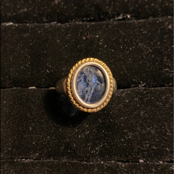 Intaglio Ring- Sterling and 18K yellow gold - Picture 2 of 5